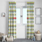 Senegal Christmas Window Curtain Golden Lion and Festive Stars Motif - African Pride