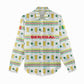 Senegal Christmas Women Casual Shirt Golden Lion and Festive Stars Motif - African Pride