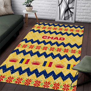 Chad Christmas Area Rug National Coat of Arms, and Festive Motif - African Pride