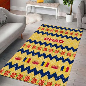 Chad Christmas Area Rug National Coat of Arms, and Festive Motif - African Pride