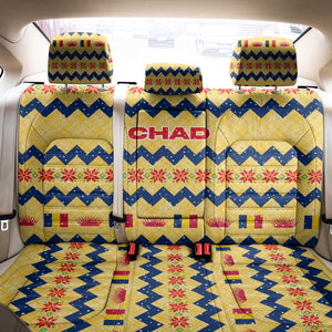 Chad Christmas Back Car Seat Cover National Coat of Arms, and Festive Motif - African Pride