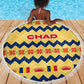 Chad Christmas Beach Blanket National Coat of Arms, and Festive Motif - African Pride