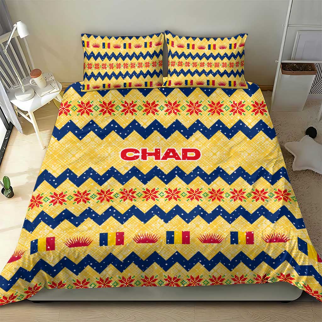 Chad Christmas Bedding Set National Coat of Arms, and Festive Motif - African Pride