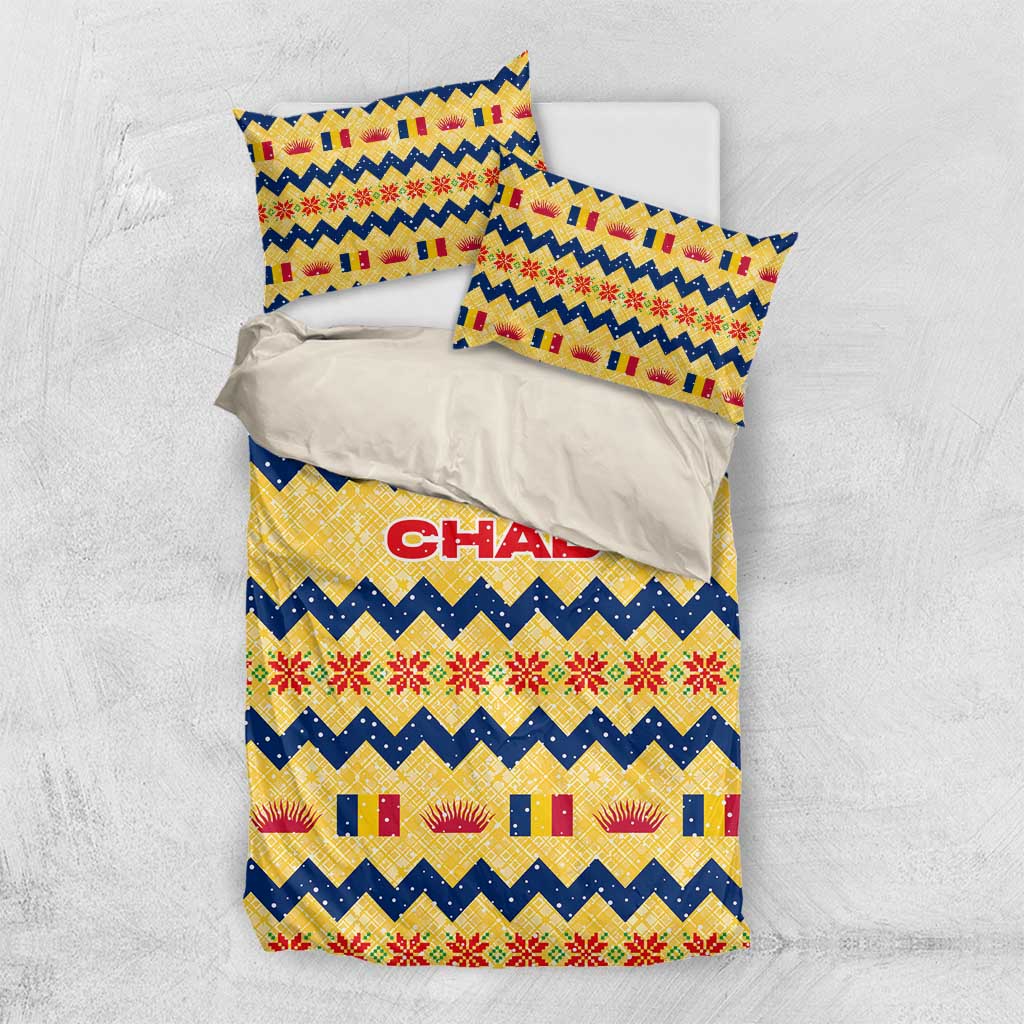 Chad Christmas Bedding Set National Coat of Arms, and Festive Motif - African Pride