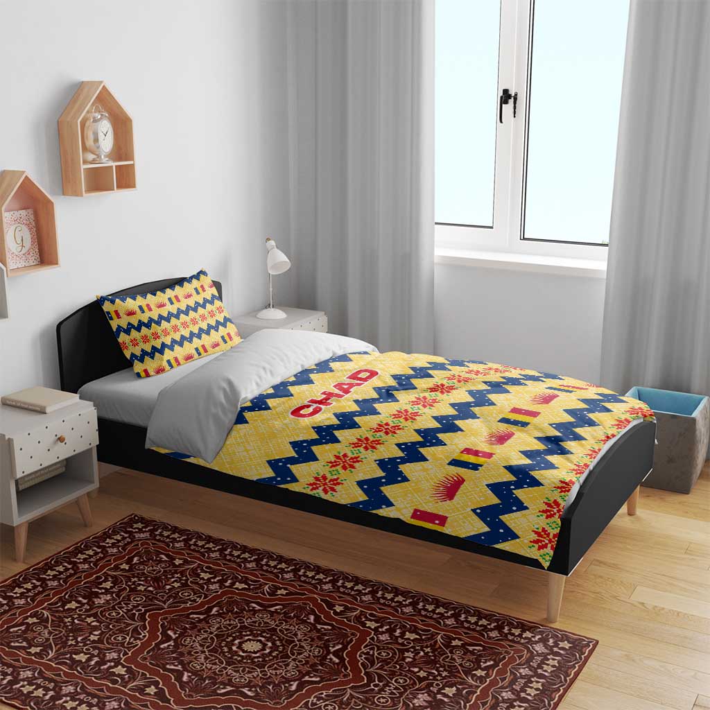 Chad Christmas Bedding Set National Coat of Arms, and Festive Motif - African Pride