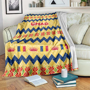 Chad Christmas Blanket National Coat of Arms, and Festive Motif - African Pride
