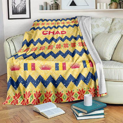 Chad Christmas Blanket National Coat of Arms, and Festive Motif - African Pride