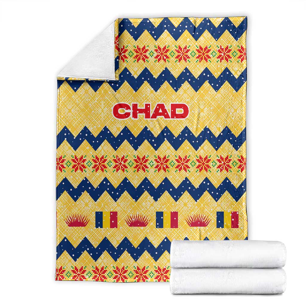 Chad Christmas Blanket National Coat of Arms, and Festive Motif - African Pride