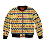 Chad Christmas Bomber Jacket National Coat of Arms, and Festive Motif - African Pride