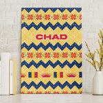 Chad Christmas Canvas Wall Art National Coat of Arms, and Festive Motif - African Pride