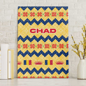 Chad Christmas Canvas Wall Art National Coat of Arms, and Festive Motif - African Pride