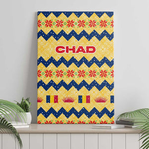 Chad Christmas Canvas Wall Art National Coat of Arms, and Festive Motif - African Pride
