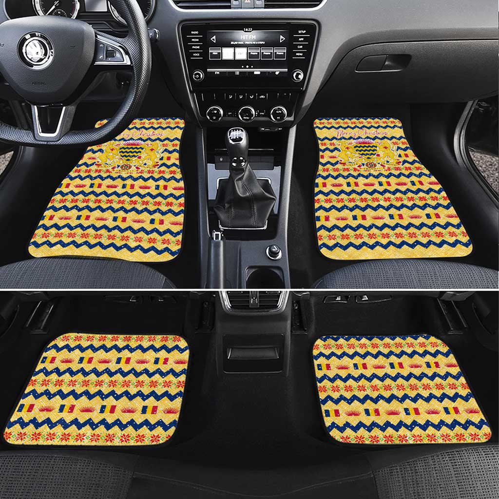 Chad Christmas Car Mats National Coat of Arms, and Festive Motif - African Pride