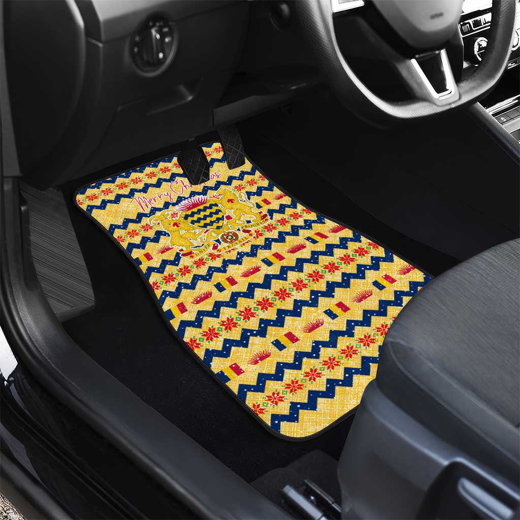 Chad Christmas Car Mats National Coat of Arms, and Festive Motif - African Pride