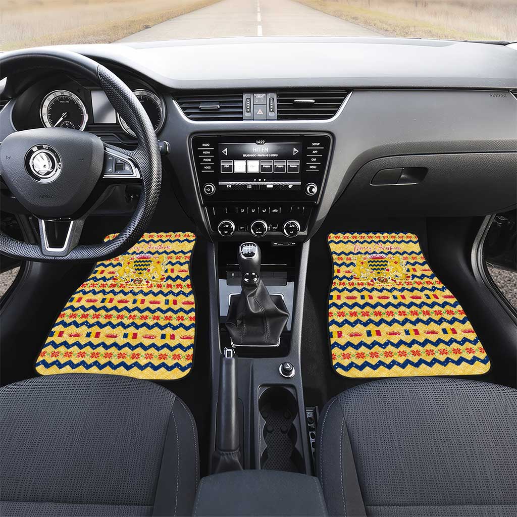 Chad Christmas Car Mats National Coat of Arms, and Festive Motif - African Pride