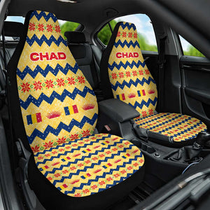 Chad Christmas Car Seat Cover National Coat of Arms, and Festive Motif - African Pride