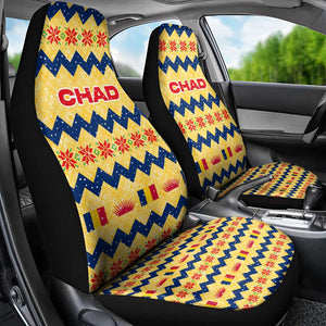Chad Christmas Car Seat Cover National Coat of Arms, and Festive Motif - African Pride
