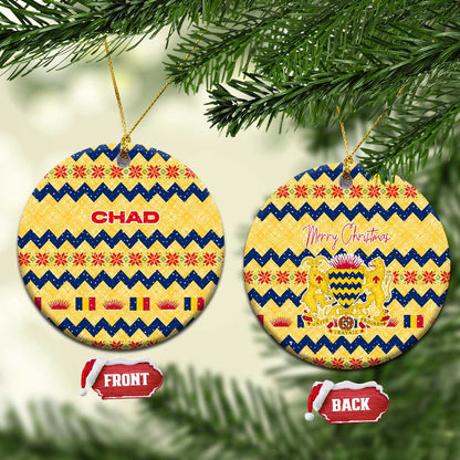 Chad Christmas Ceramic Ornament National Coat of Arms, and Festive Motif - African Pride