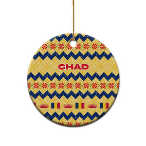 Chad Christmas Ceramic Ornament National Coat of Arms, and Festive Motif - African Pride