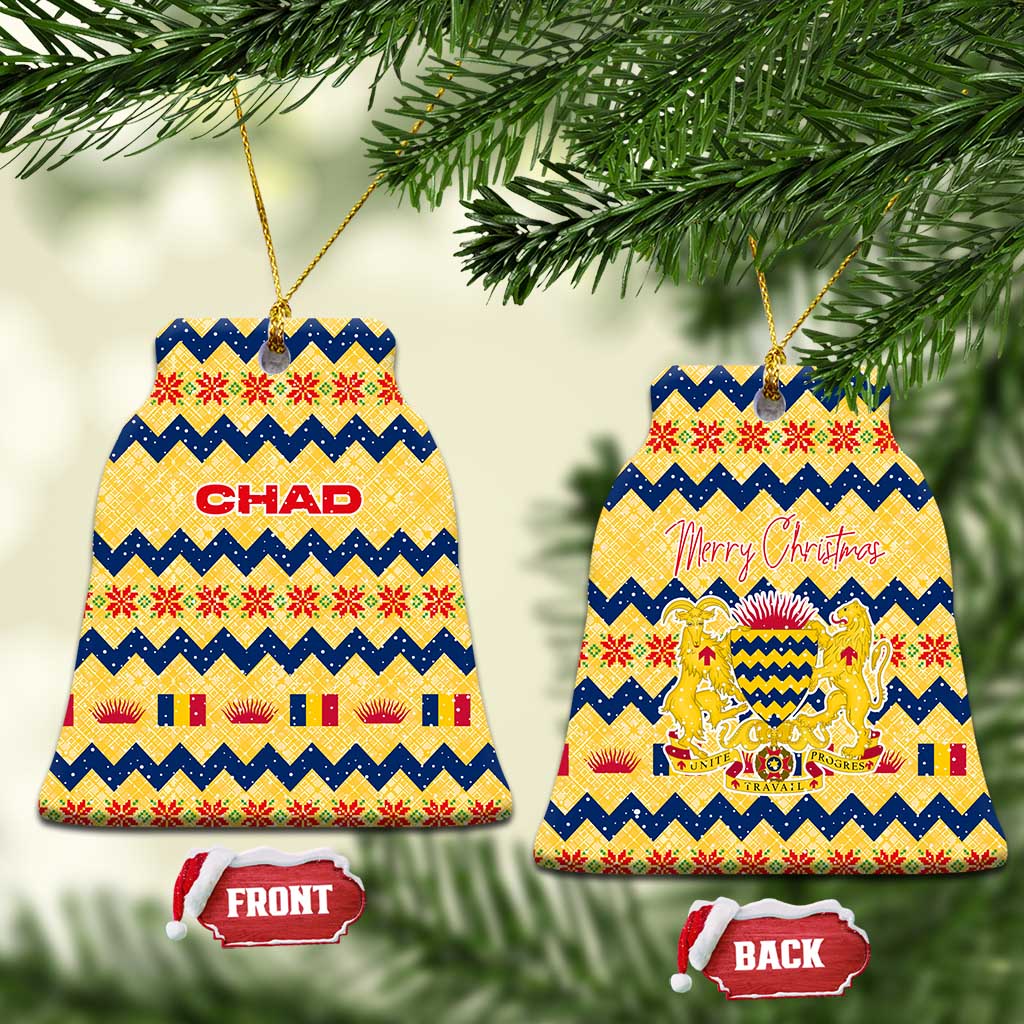 Chad Christmas Ceramic Ornament National Coat of Arms, and Festive Motif - African Pride