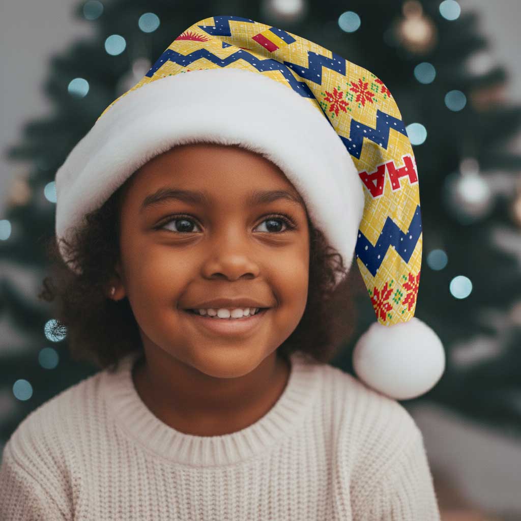 Chad Christmas Santa Hat National Coat of Arms, and Festive Motif - African Pride