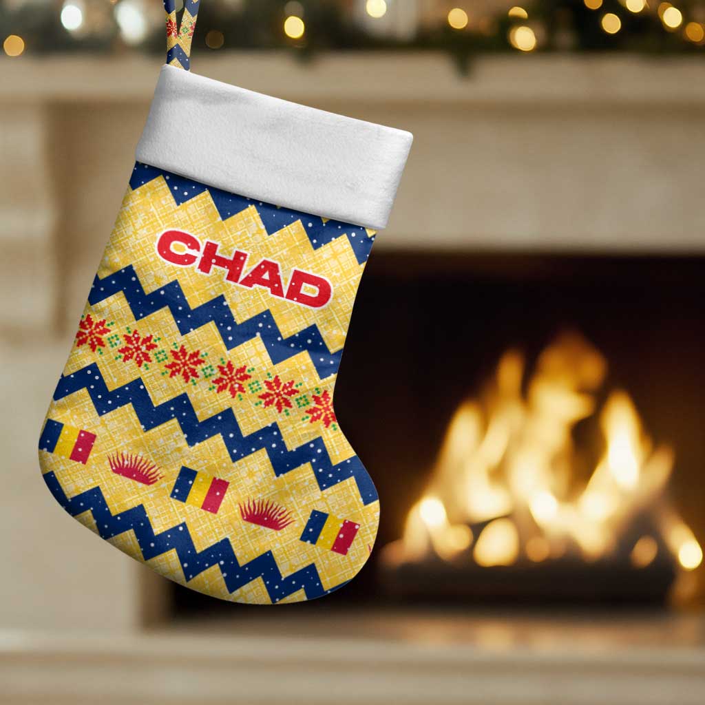 Chad Christmas Stocking National Coat of Arms, and Festive Motif - African Pride