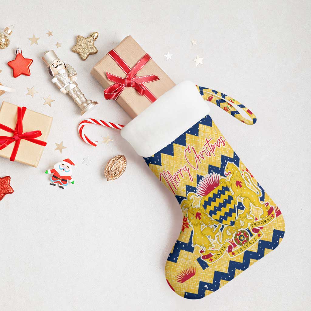 Chad Christmas Stocking National Coat of Arms, and Festive Motif - African Pride