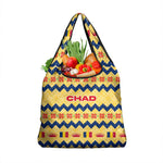 Chad Christmas Grocery Bag National Coat of Arms, and Festive Motif - African Pride