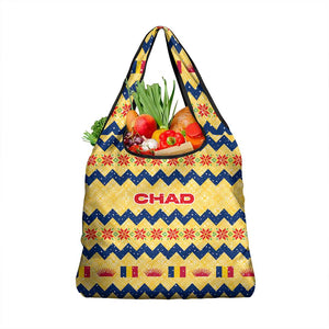 Chad Christmas Grocery Bag National Coat of Arms, and Festive Motif - African Pride
