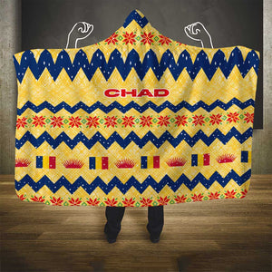 Chad Christmas Hooded Blanket National Coat of Arms, and Festive Motif - African Pride