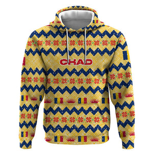 Chad Christmas Hoodie National Coat of Arms, and Festive Motif - African Pride