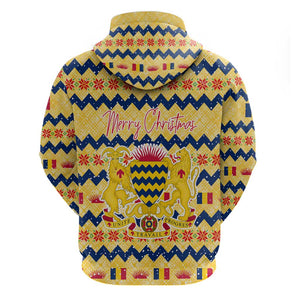 Chad Christmas Hoodie National Coat of Arms, and Festive Motif - African Pride