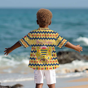 Chad Christmas Kid Hawaiian Shirt National Coat of Arms, and Festive Motif - African Pride