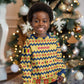 Chad Christmas Kid Ugly Christmas Sweater National Coat of Arms, and Festive Motif - African Pride