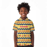 Chad Christmas Kid Polo Shirt National Coat of Arms, and Festive Motif - African Pride