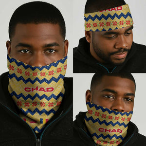 Chad Christmas Neck Gaiter National Coat of Arms, and Festive Motif - African Pride