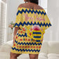 Chad Christmas Off Shoulder Short Dress National Coat of Arms, and Festive Motif - African Pride