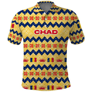 Chad Christmas Polo Shirt National Coat of Arms, and Festive Motif - African Pride