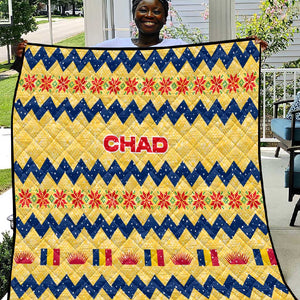 Chad Christmas Quilt National Coat of Arms, and Festive Motif - African Pride