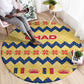 Chad Christmas Round Carpet National Coat of Arms, and Festive Motif - African Pride