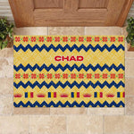 Chad Christmas Rubber Doormat National Coat of Arms, and Festive Motif - African Pride