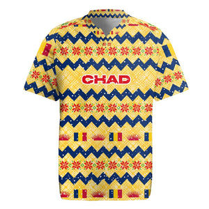 Chad Christmas Rugby Jersey National Coat of Arms, and Festive Motif - African Pride