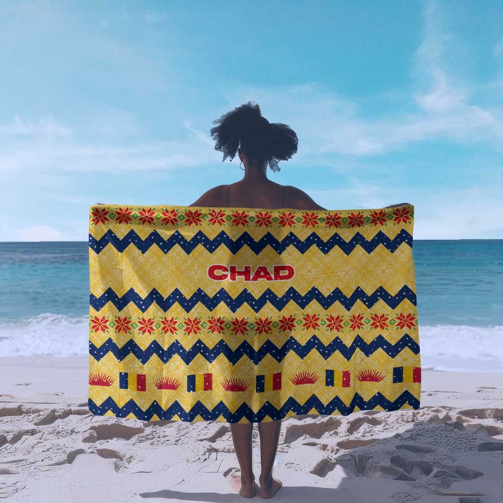 Chad Christmas Sarong National Coat of Arms, and Festive Motif - African Pride