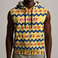 Chad Christmas Sleeveless Zip Hoodie National Coat of Arms, and Festive Motif - African Pride