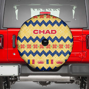 Chad Christmas Spare Tire Cover National Coat of Arms, and Festive Motif - African Pride