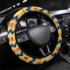 Chad Christmas Steering Wheel Cover National Coat of Arms, and Festive Motif - African Pride