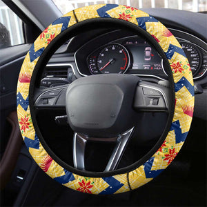 Chad Christmas Steering Wheel Cover National Coat of Arms, and Festive Motif - African Pride