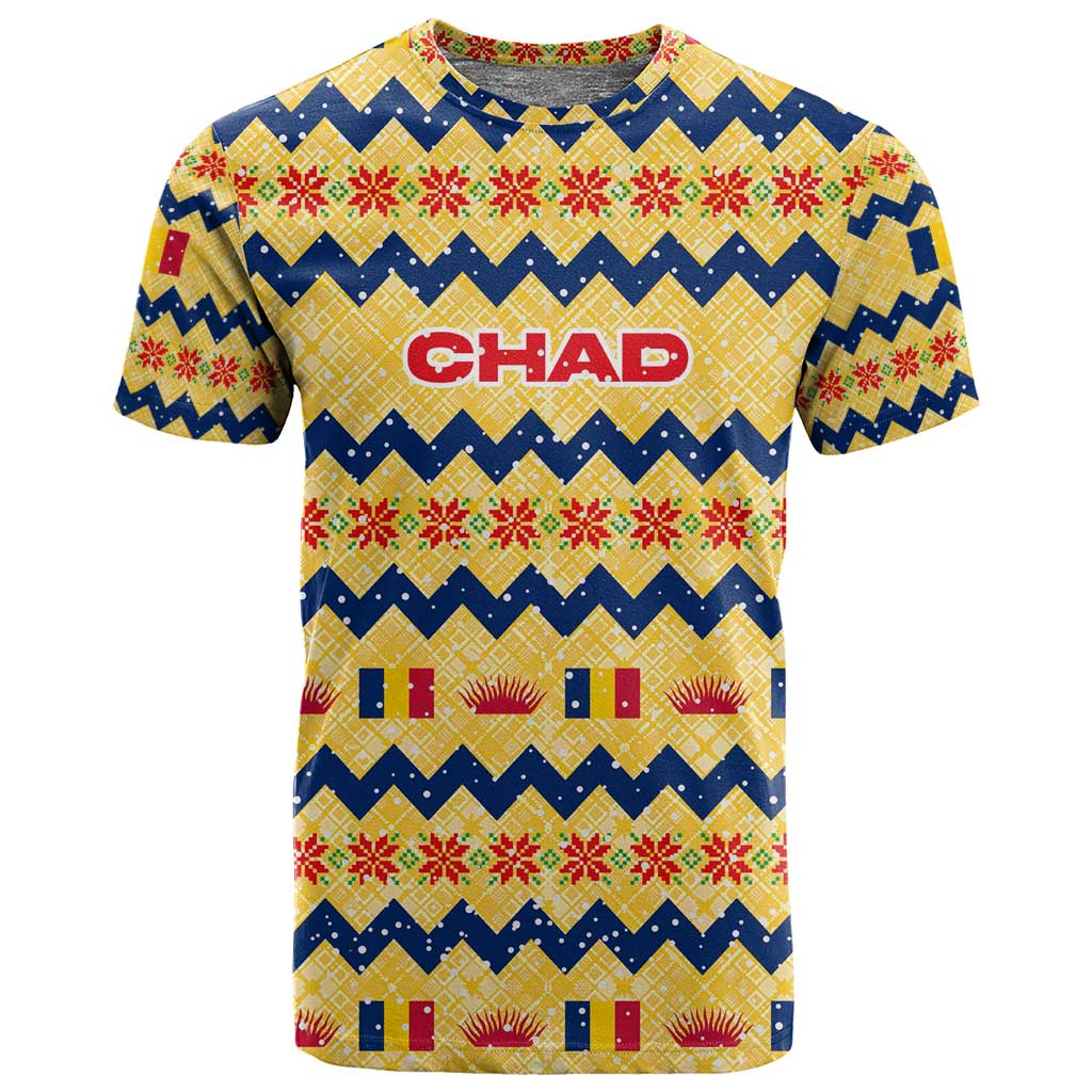Chad Christmas T shirt National Coat of Arms, and Festive Motif - African Pride