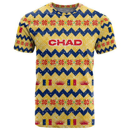Chad Christmas T shirt National Coat of Arms, and Festive Motif - African Pride