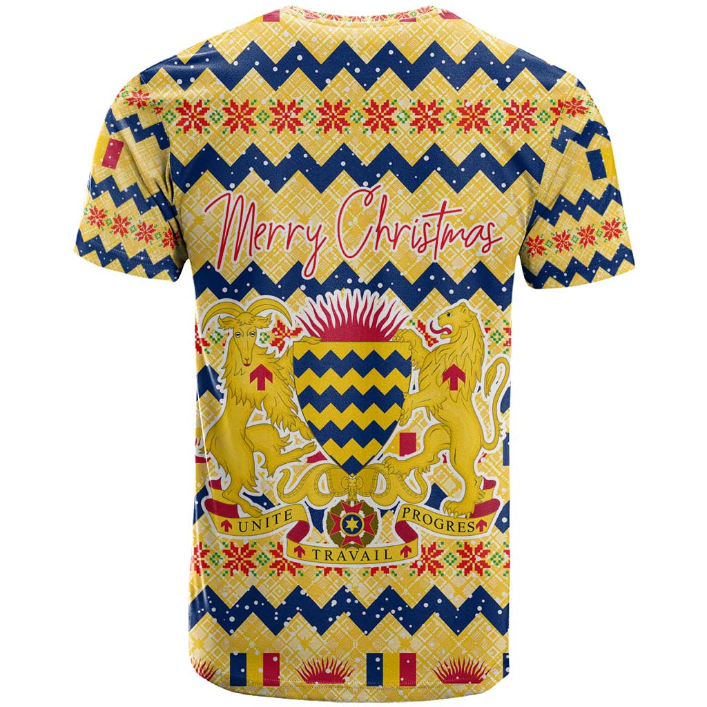 Chad Christmas T shirt National Coat of Arms, and Festive Motif - African Pride
